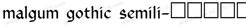 malgum gothic semili字体转换